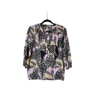 Dana Buchman Woman’s Blouse 3/4 sleeves Large